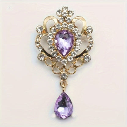 Brooch Pin - Rhinestone 10pcs Teardrop Crystal Detachable Retro Jewelry Brooches for - product detail view 9