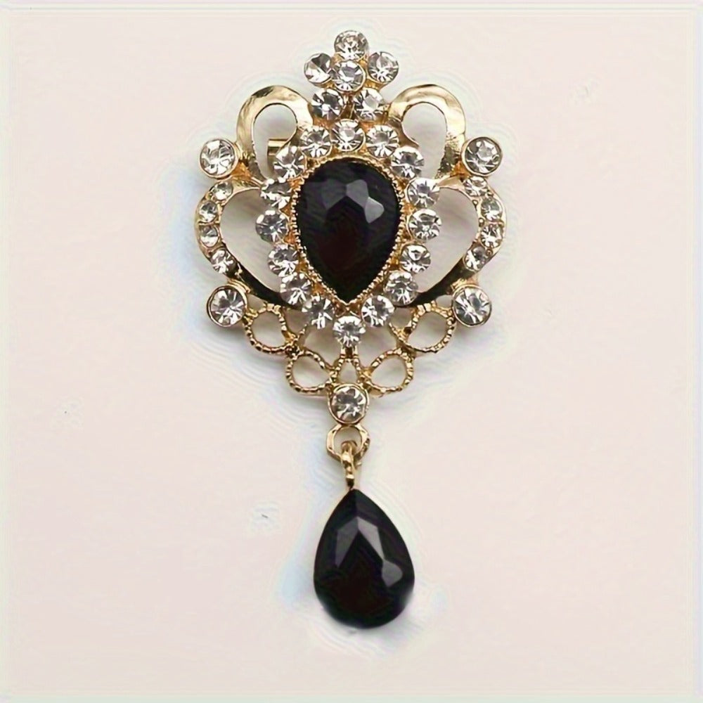 Brooch Pin - Rhinestone 10pcs Teardrop Crystal Detachable Retro Jewelry Brooches for - product detail view 10