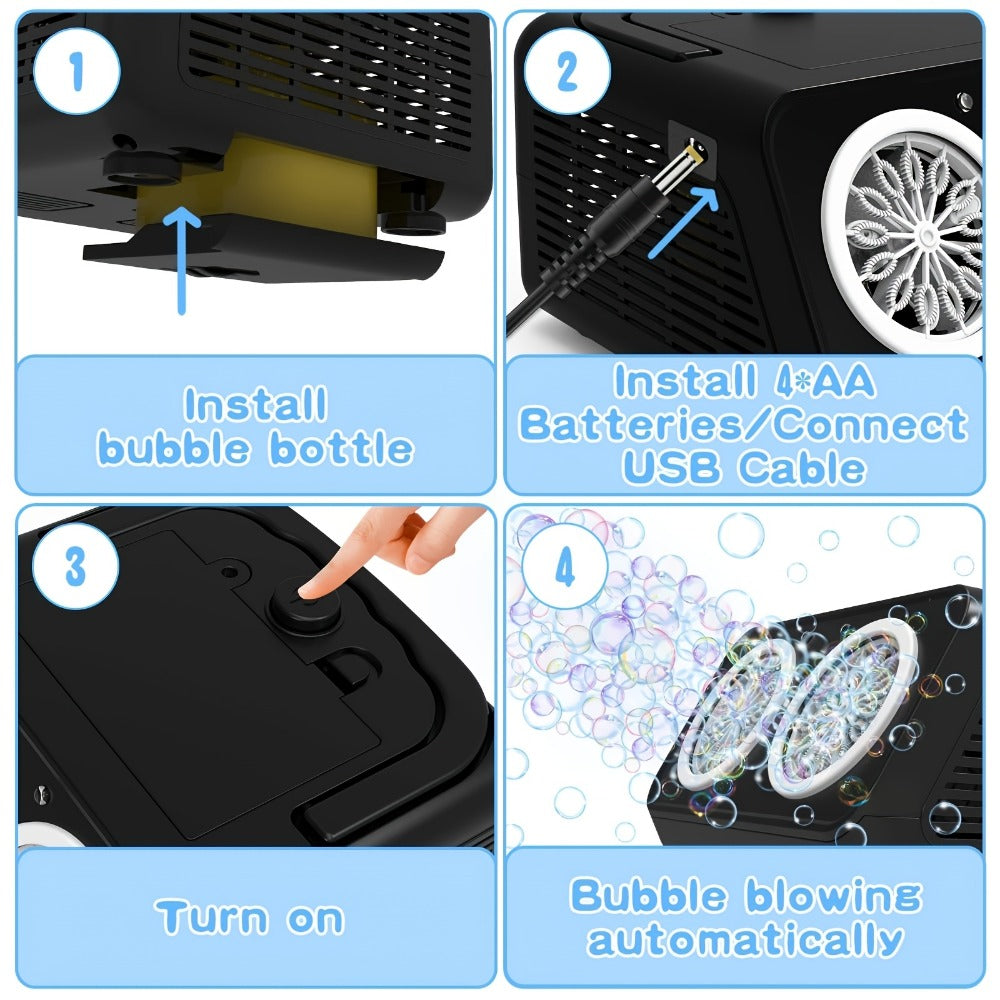 Bubble Machine, Rechargeable, Upgrade, Automatic, Blowing for Parties detail image - detail view 12