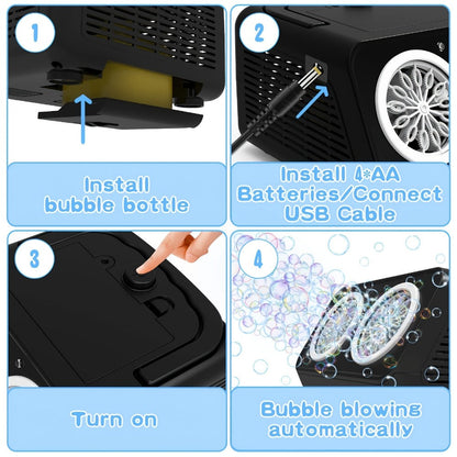 Bubble Machine, Rechargeable, Upgrade, Automatic, Blowing for Parties detail image - detail view 12