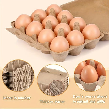 Egg Cartons 12 Egg Holder Reusable Pulp Egg Storage Container Box for Kitchen Chicken Coop for Home Cooking, Dining and Outdoor Meals