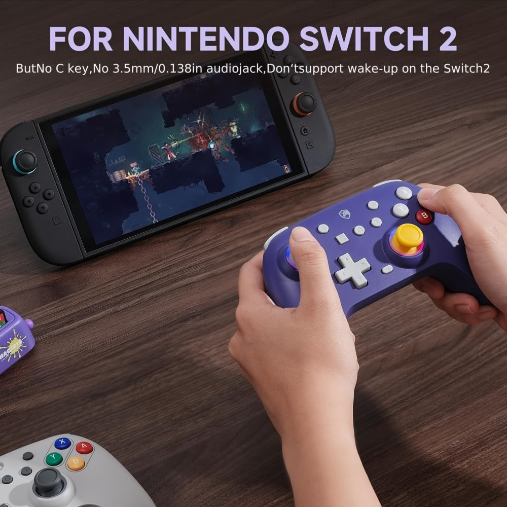 Hall Effect Wireless Controller for Nintendo Switch OLED Switch Lite - No Drift Joystick Turbo 6-Axis Gyro Programmable Works with PC Phone