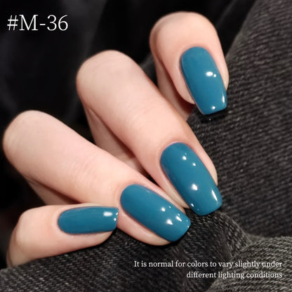 Gel Nail Polish Set with XEIJAYI Label, 6 Peacock Sky Sapphire and Navy Blue Colors for UV LED Cure