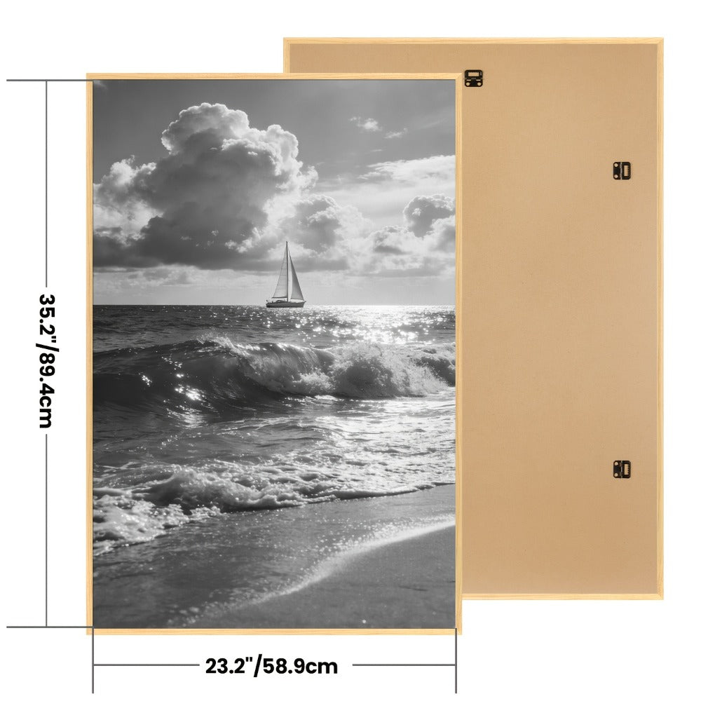 Three-Pack 24 x 36-Inch Slide-In Poster Frames in Black or Natural with Two Wall Orientations