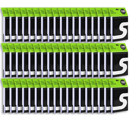 Clear Soft Trading Card Sleeves in 700, 1500, 2200, 3800 or 5400-Count Bulk Packs for Adult Collectors