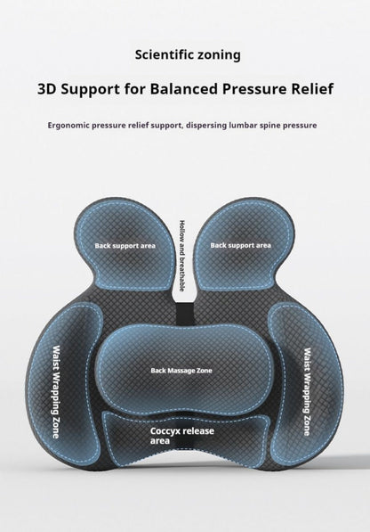Lumbar Support Cushion & Seat Cushion Set – Ergonomic Office Chair Pillow for Lower Back Pain Relief, Breathable Memory Foam Waist & Hip Support for Home, Car & Desk Chair