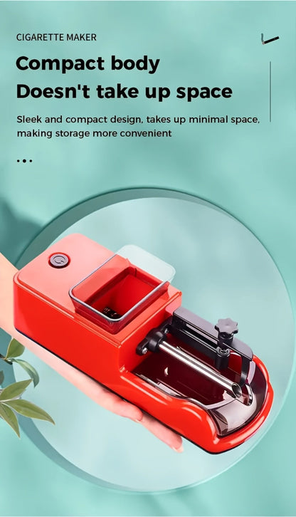 Electric Cigarette Rolling Machine USB Rechargeable Automatic Cigarette Roller 2-Second Rapid Roll High Power Motor Stainless Steel Durable Portable Tobacco Injector Black Blue