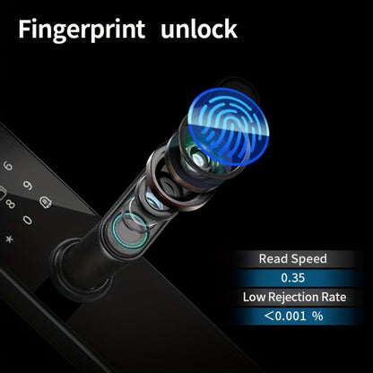Fingerprint Smart Door Lock with WiFi App Keypad – 4-in-1 & 7-in-1 Keyless Entry, Wide-Angle Camera Option, Cat Eye Style, No Key Needed, for Home Rental Airbnb Office Hotel, iOS Android, Black
