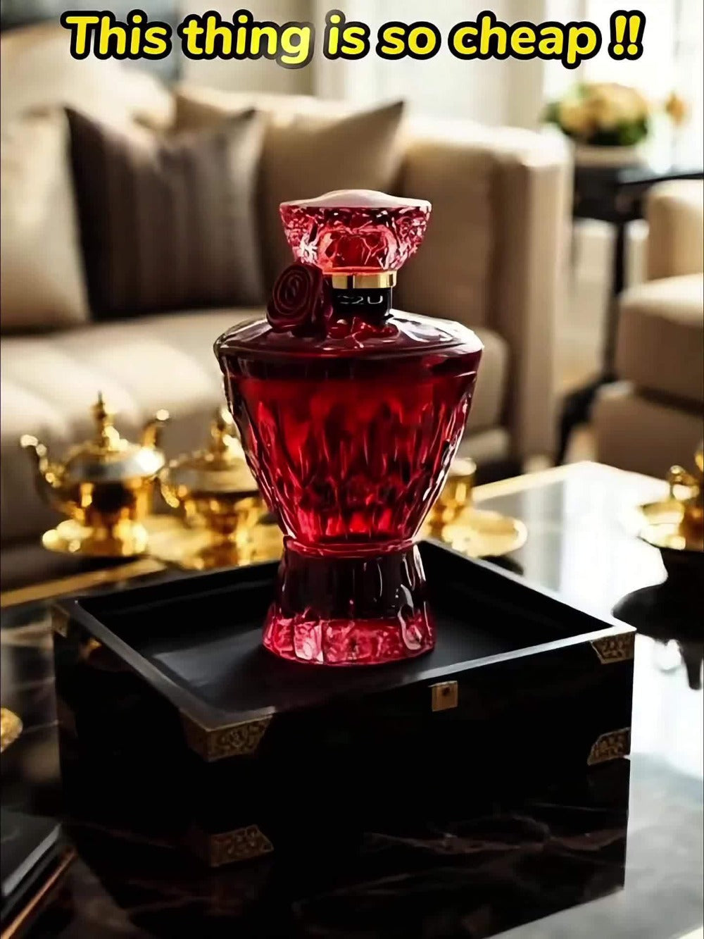 Perfume for Women 75ml in Red Crystal-Rose Bottle with Floral-Woody Source Family for Daily Wear