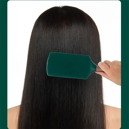 Hair Accessories Five-Piece Green Brush and Comb Set with Cushion Brush, Pick and Styling Tools