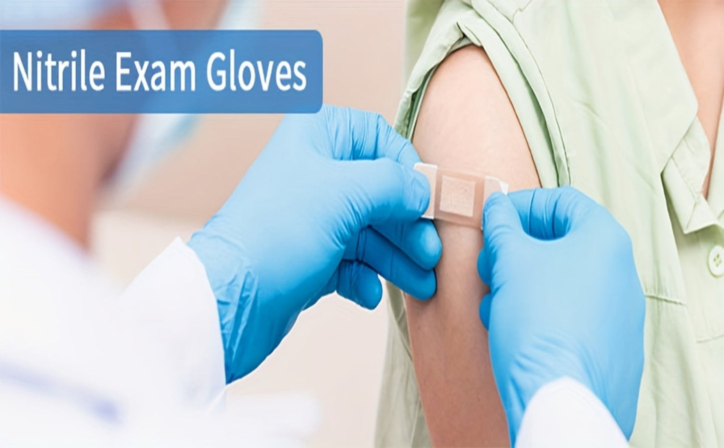 KLIZZA Blue Nitrile Disposable Gloves in 1000-Count Ten-Box Cases with Four Size Options from S to XL