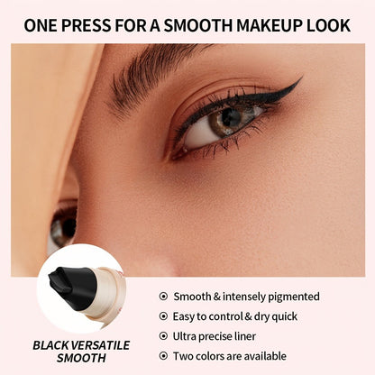 Double-Ended Wing Stamp Eyeliner Pen Three-Pack in Natural Black or Coffee Brown Color Options