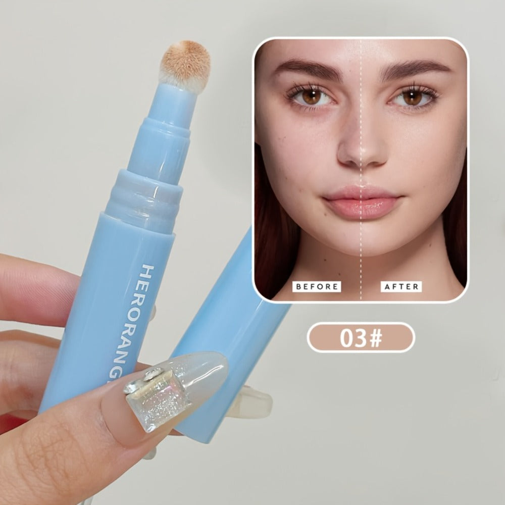 Three-Color Concealer Pen Set with Rounded Sponge-Tip Applicators and Compact 12.3 cm Tube Format