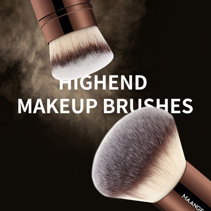 Professional Makeup Brush Set 20Pcs Metal Aluminum Tube Handle with Storage Bag Foundation Powder Blush Eye Shadow Kabuki Brushes for Women Travel Portable Multi-Function Black Gold