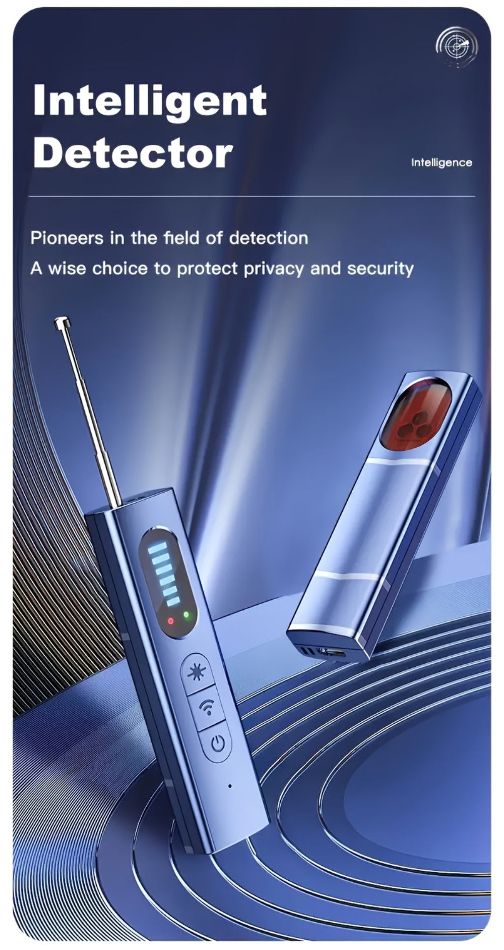 Hidden Camera Detector Anti-Spy RF Signal Scanner, GPS Tracker Finder, Wireless Bug Detector – Portable Privacy Protection for Hotels, Airbnb, Rental Cars, Offices & Travel