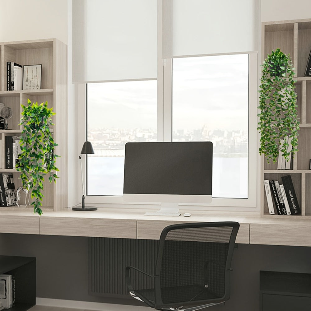 Hanging Artificial Greenery Vines in Eucalyptus, Fern and Mixed Styles with Six- or Eight-Pack Options