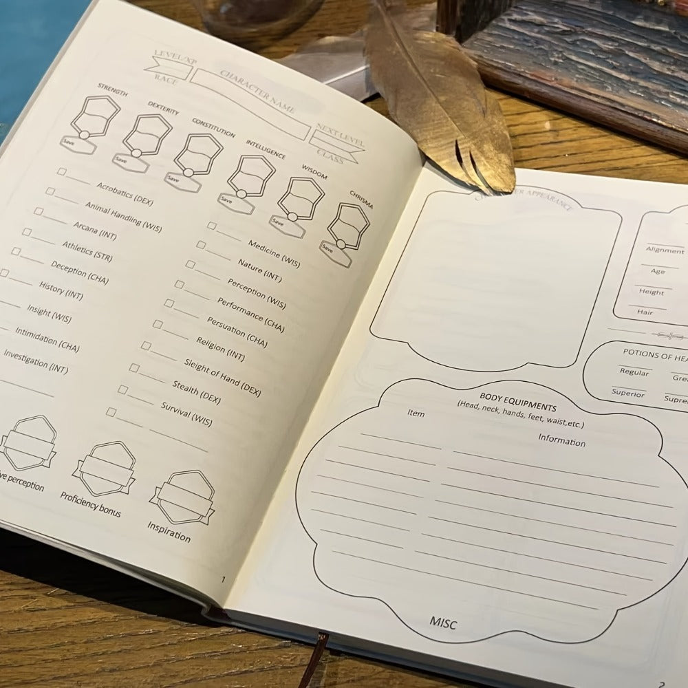 DnD Campaign Journal for D&D 5e & 5R Players — RPG Notebook with Character Sheets, Spell Tracker, Quest Log, NPC Manager & Map Pages, A5 Nubuck 100 Pages, 13 Colors, Dungeon Master Gift