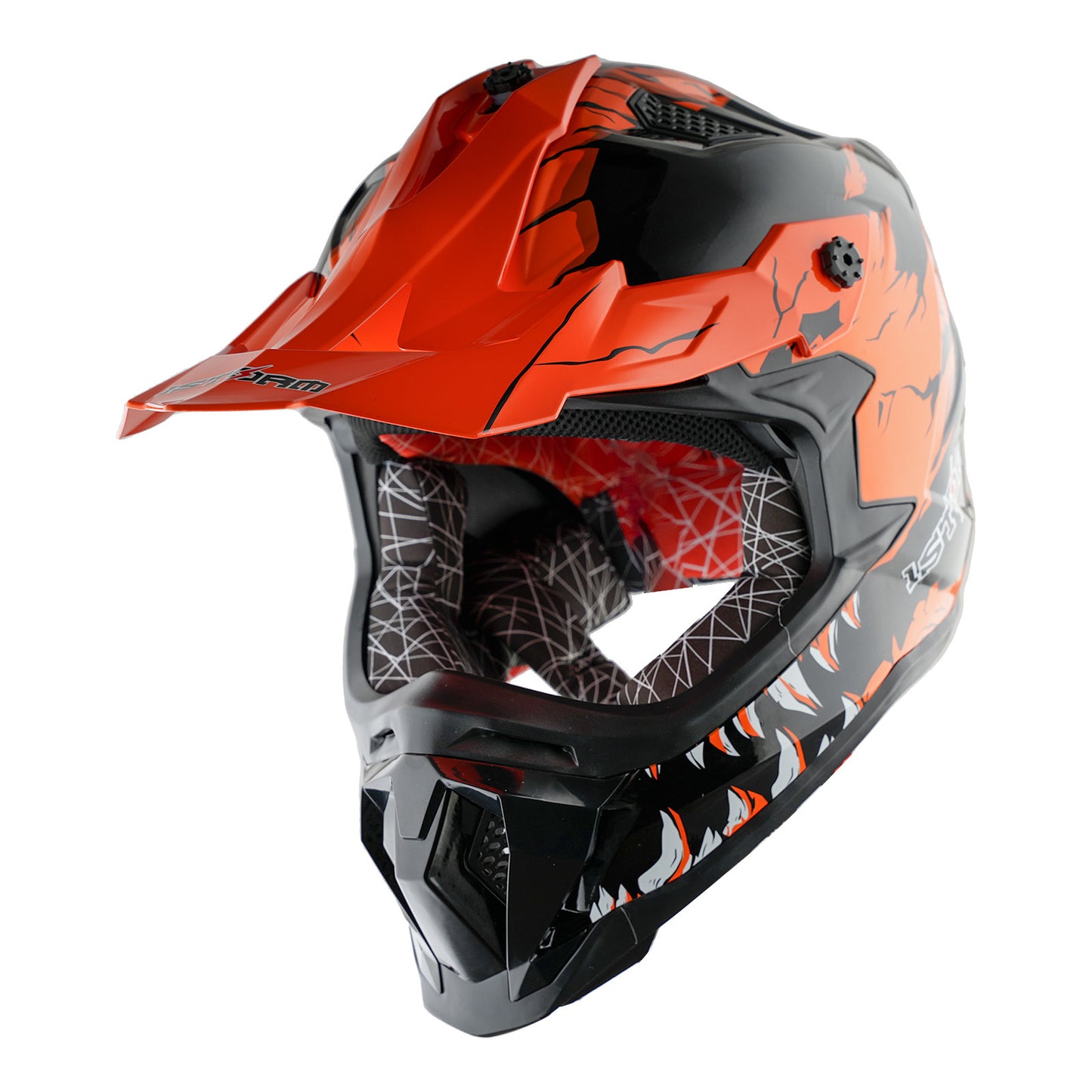 Dirt Bike Helmet Adult Motorcycle ATV Off-Road Track Style Lightweight Aerodynamic Thermoplastic Shell Removable Washable Padding Glossy UV Finish, Multiple Colors XS-XXL