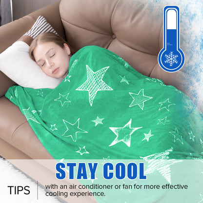 Patterned Double-Sided Summer Blanket with 69 Tie-Dye, Solid, Star and Snowflake Size Options