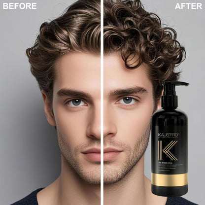 Men's Curl Cream Sulfate-Free 10.14oz - Frizz Control Styling Cream for Wavy & Curly Hair | Controlled Hold, Boosts Shine & Hydration | No Sticky Residue | Curly Guy Method Approved