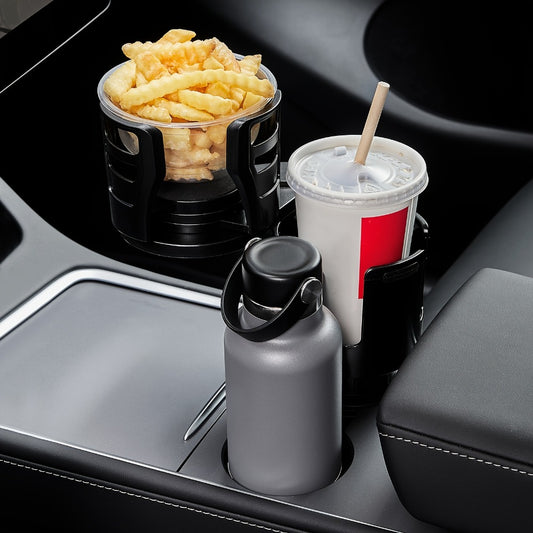 Car Cup Holder Phone Mount 2-in-1 Long Arm - 360° Rotating Cell Phone Holder with Cup Holder Expander, Universal Smartphone Car Mount