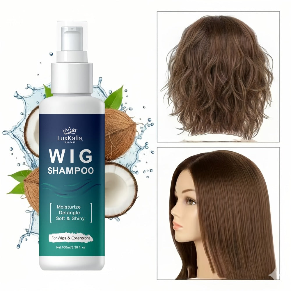 Synthetic Hair Shampoo 2-in-1 Deep Cleansing Revitalizing Moisturizing Detangling | Soak & Rinse Formula for Wigs Hair Extensions Braids | 2-Pack Value Set