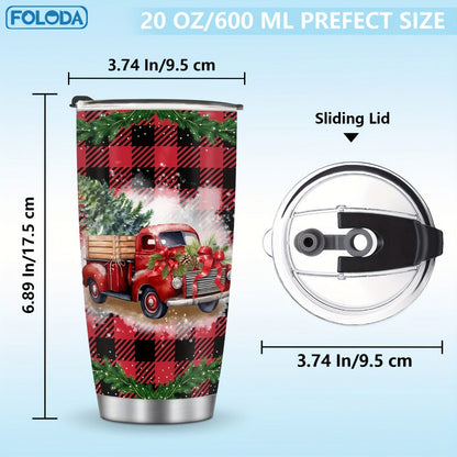 Insulated Tumbler 20oz Christmas Patterns with Stainless Steel, Lid, Straw and Seven Designs