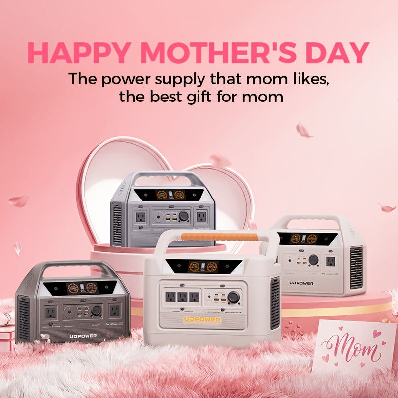 Portable Power Station 595Wh 600W with LiFePO4 Cell Pack, Nine Outputs, USB-C PD and 1200W Surge