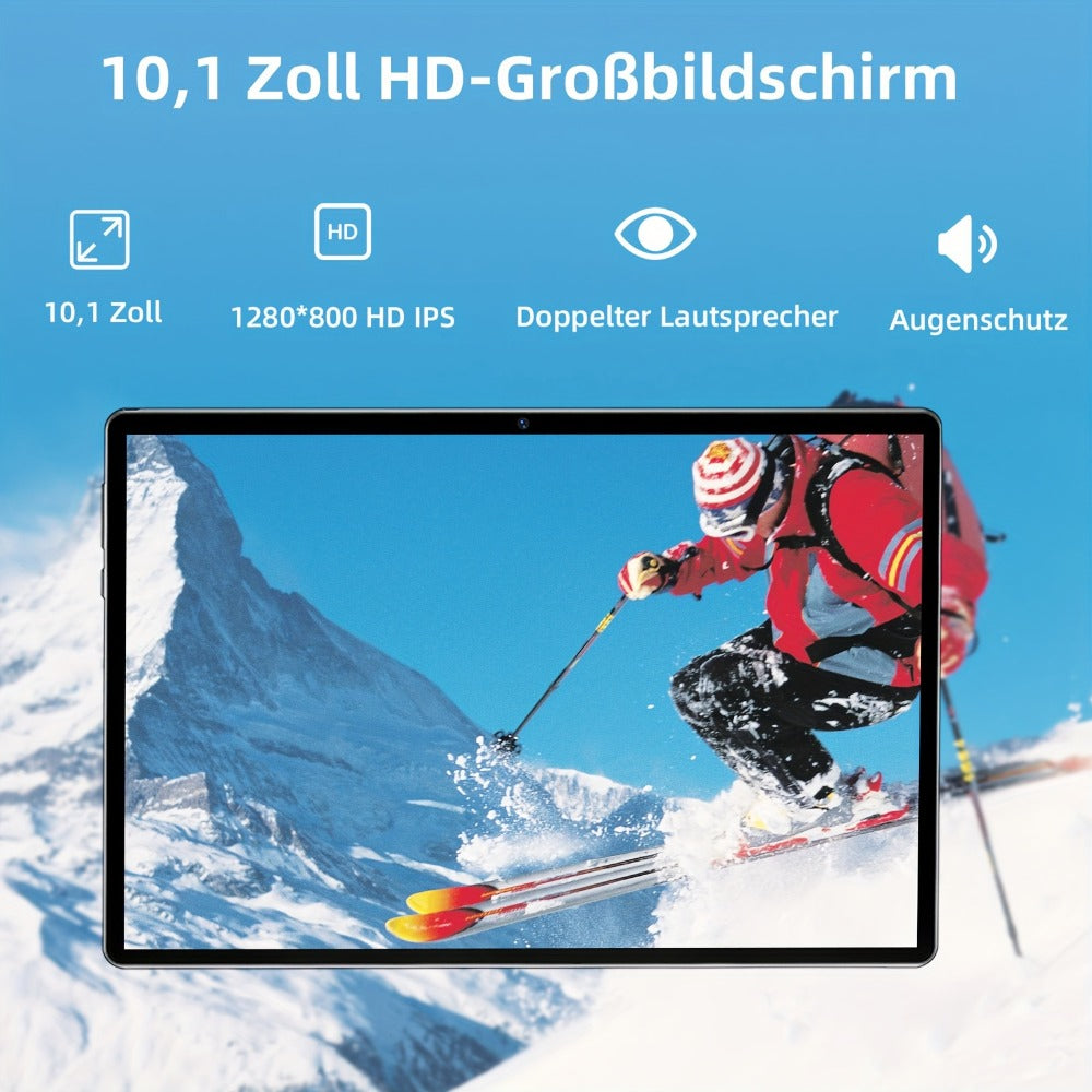 Android Tablet 10.1-Inch with Android 14, 6GB Total RAM, 64GB Internal Storage and 6000mAh Battery