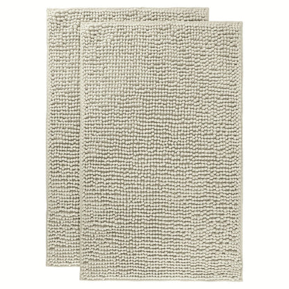 Chenille Bath Rug Extra Thick Soft Absorbent Non-Slip Bathroom Mat Machine Washable, Multiple Sizes & Colors
