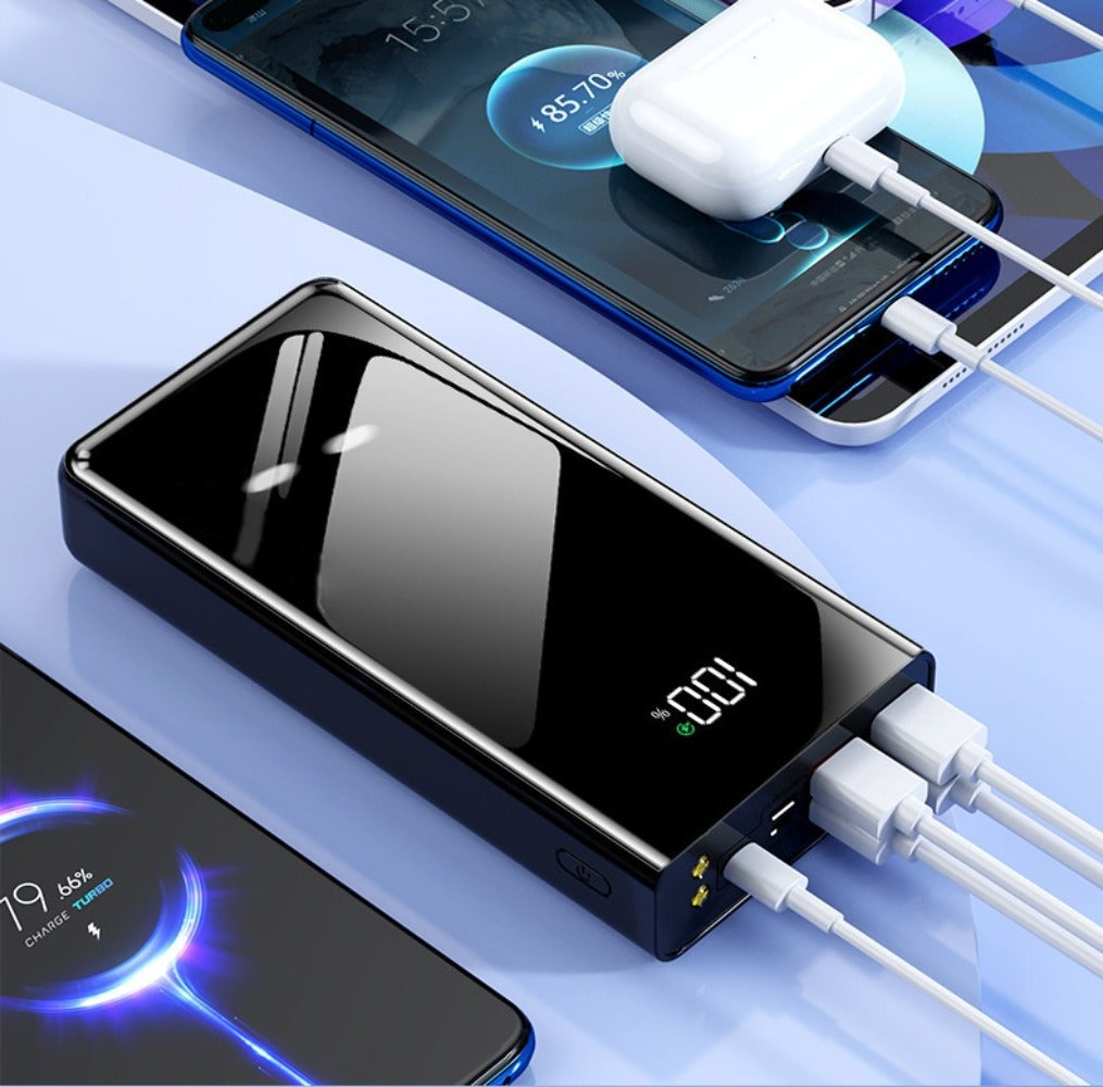 High Capacity 50000mAh Power Bank Multi-Port Fast Charging – Dual USB & Type-C Output, LED Flashlight, Power Indicator, Portable Backup Battery Pack for iPhone Android Outdoor Camping Travel Emergency