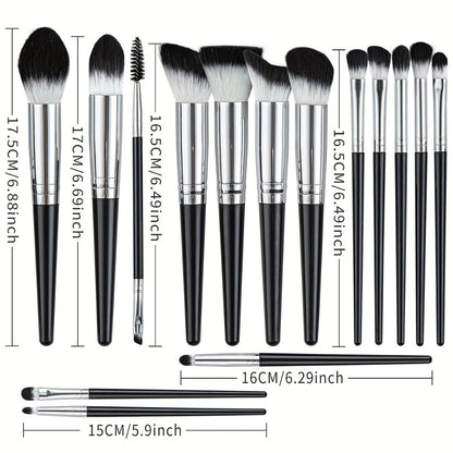 Sixty-Eight-Piece Makeup Tool Set with Black Brushes, Eyelash Accessories, Wash Bowl and Carry Bag