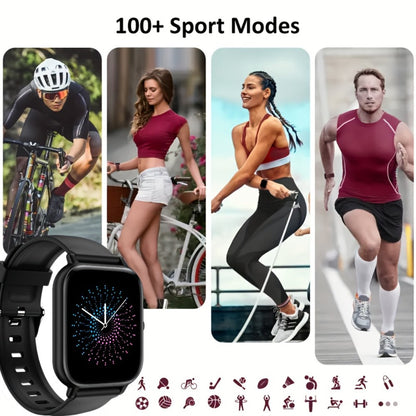 Smartwatch – Smart Bracelet 1.83" Full Touch – Wireless Calling, Message Notifications, Fitness & Multi-Sport Tracker, Heart Rate…