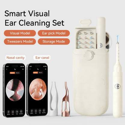 12-in-1 Rechargeable Camera Ear Cleaning Kit with LED Light, Storage Case and Beige or Blue Checkout
