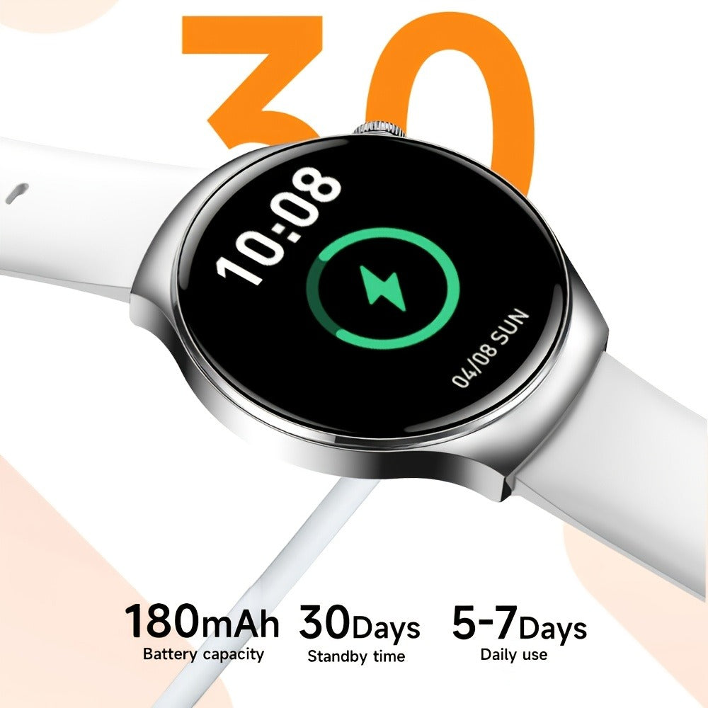 Watch 4 Pro Business Smartwatch for Men & Women, Wireless Calling, Weather Alerts, Music Control, Message Notifications, Step Counter & Calorie Tracker, Elegant Business Style – Compatible with Android & iPhone