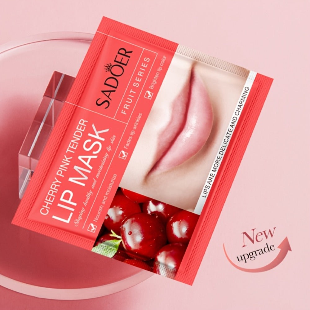 Thirty Individually Wrapped SADOER Lip Mask Sachets with 8g*30pcs Checkout Label and Assorted Graphics
