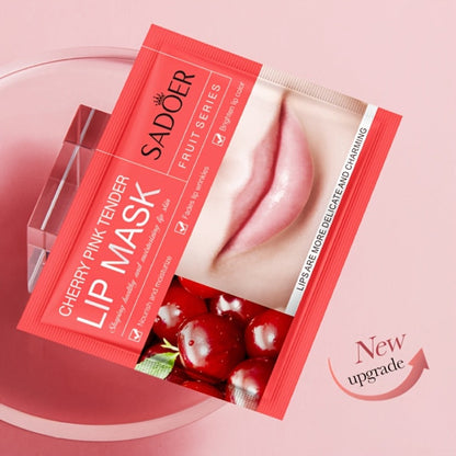 Thirty Individually Wrapped SADOER Lip Mask Sachets with 8g*30pcs Checkout Label and Assorted Graphics