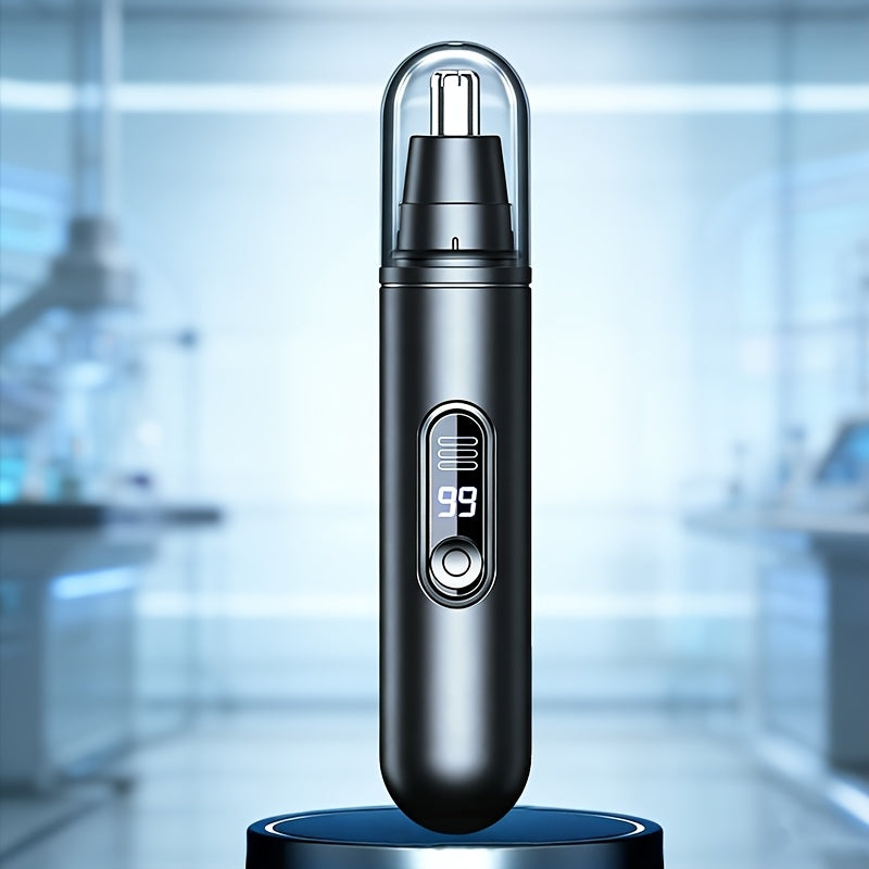 Rechargeable Nose, Ear and Eyebrow Hair Trimmer with LED Display in Two Exact Checkout Configurations