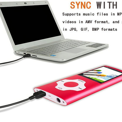 Wired MP3 and MP4 Player with 64GB Card Support, 8-Hour Battery and Six Model Options with Earphones