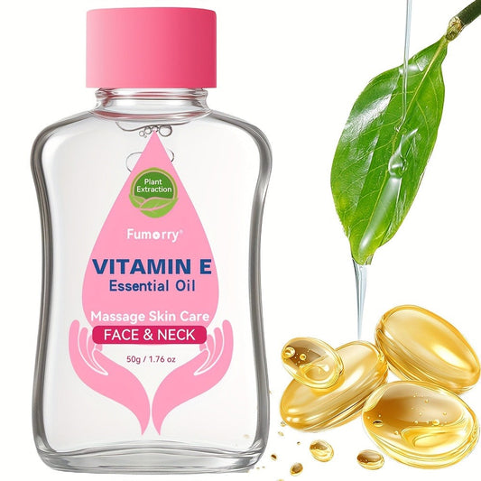 Vitamin E Essential Oil for Face, Neck & Body – Natural Multi-Plant Extract Moisturizing Firming Nourishing Skincare Serum, Hydrating Massage Oil for All Skin Types, Korean Skin Care – 50ml