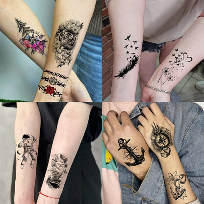 Christian Temporary Tattoos 68 Sheets Bulk Set | God Jesus Faith Prayer Peace Tribal Lion Eye Quote Designs | Waterproof Fake Tattoo Stickers for Men Women Adults | Half Arm Sleeve Body Art Pack