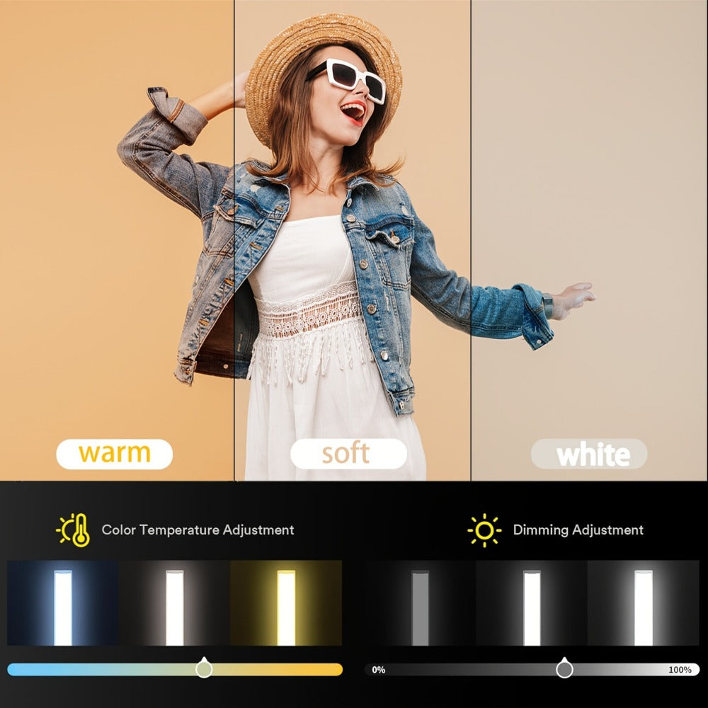 10- or 12-Inch USB Ring Light with Floor Tripod, Center Phone Holder and Three-Color Model Options