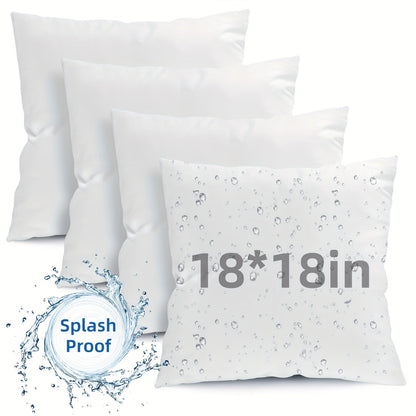 Outdoor Pillow Inserts 4/6 Pack – Soft Microfiber Fill, Waterproof & Fluffy Throw Pillow Inserts for Sofa Bed Couch, 12x20 18x18 20x20 Inch