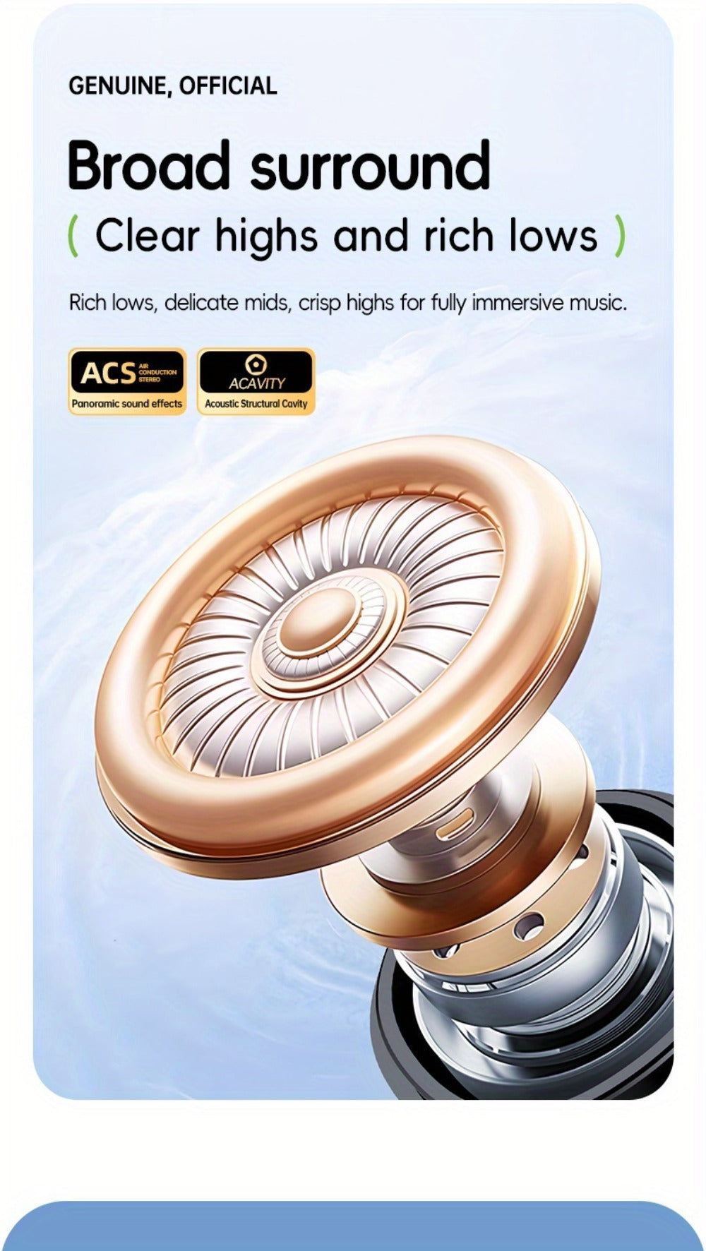 Acer OHR501 Dolby Surround Sound Wireless Earbuds Bluetooth 5.4 Semi-In-Ear TWS Intelligent Noise Cancellation Fingerprint Touch Control Ultra-Low Latency Type-C Fast Charging 8 Colors