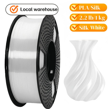 High Gloss PLA Filament 1.75mm 1kg Low Warping – Black White Dual Tri Rainbow Multicolor 3D Printer Filament ±0.02mm | Shiny PLA Spool for Creality Ender 3 5 Neo Bambu Lab Prusa FDM Printers
