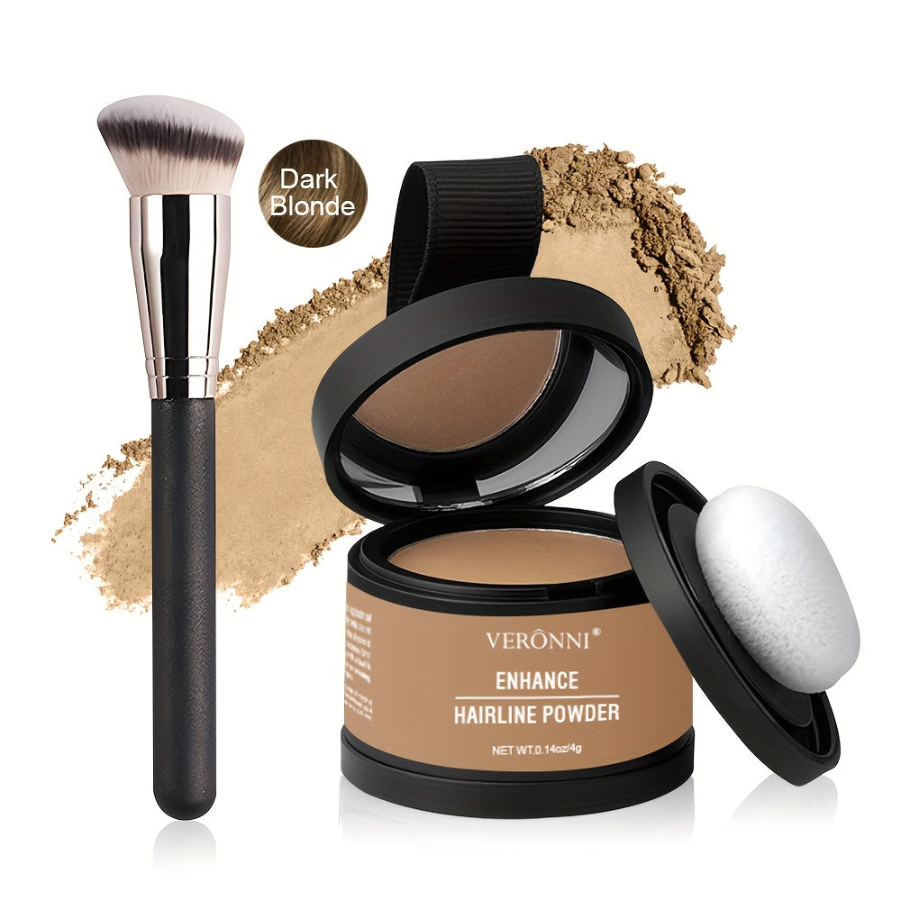 Hairline Shadow Powder Kit with Brush — Waterproof Hairline Concealer & Hair Root Touch Up Powder | Instant Fuller-Looking Hairline | 6 Shades for Women & Men All Hair Types