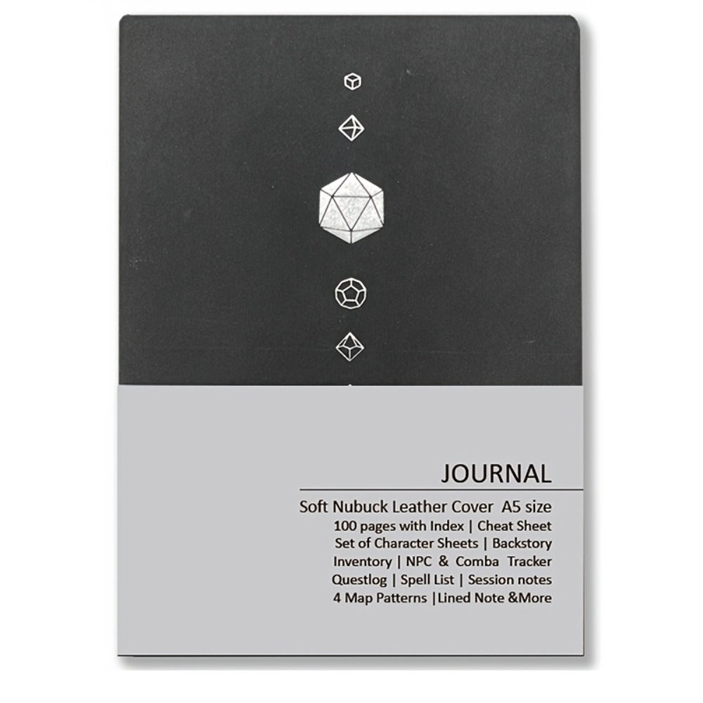 DnD Campaign Journal for D&D 5e & 5R Players — RPG Notebook with Character Sheets, Spell Tracker, Quest Log, NPC Manager & Map Pages, A5 Nubuck 100 Pages, 13 Colors, Dungeon Master Gift