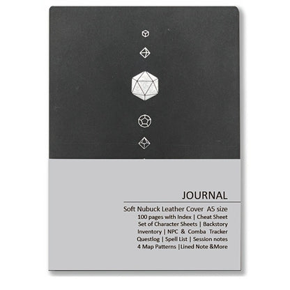 DnD Campaign Journal for D&D 5e & 5R Players — RPG Notebook with Character Sheets, Spell Tracker, Quest Log, NPC Manager & Map Pages, A5 Nubuck 100 Pages, 13 Colors, Dungeon Master Gift