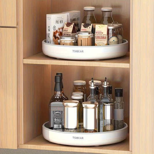 360° Rotating Kitchen Organizer – Multi-Functional Countertop Spice Rack & Cabinet Storage Rack for Cooking Oils, Spice Jars & Pantry Essentials, Space-Saving Turntable Lazy Susan