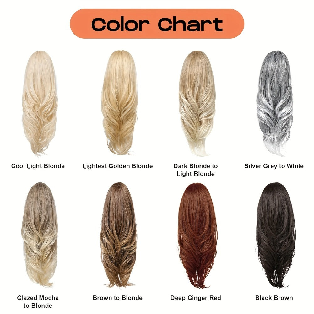 26-Inch Drawstring Wavy Ponytail Extension with Wraparound Clip in Ten Color and Style Options